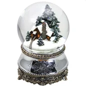 Ozdoby bożonarodzeniowe - Mmm, Kula Śnieżna-Pozytywka, Ruchome Wnętrze - Domek W Lesie - miniaturka - grafika 1