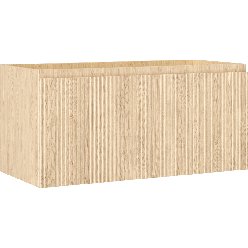 Mexen Rivel szafka łazienkowa podumywalkowa 100 cm, 1 szuflada, ryflowana , dąb - 91A20-10047-1-BF81