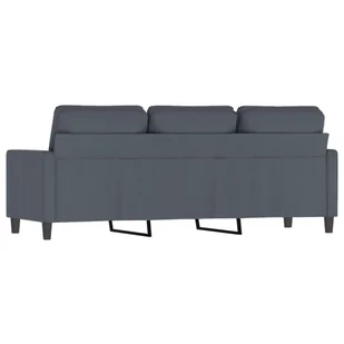 Sofa 3-osobowa, ciemnoszara, 180 cm, obita aksamitem - Sofy i kanapy - miniaturka - grafika 6