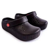 Buty dla dziewczynek - Dziecięce Lekkie Klapki Kroksy Big Star II375001 Czarne - miniaturka - grafika 1
