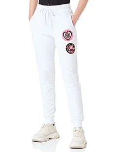 Love Moschino Damskie spodnie do biegania o regularnym kroju, optical white, 42 - Spodnie damskie - miniaturka - grafika 1