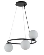 Lampy sufitowe - Sigma czarna lampa sufitowa nad stół 33382 GAMA KOŁO 3 nowoczesny żyrandol do kuchni szklane kule 33382 - miniaturka - grafika 1