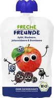 Owoce w puszkach i słoikach - MUS JABŁKO - JAGODA - CZARNA PORZECZKA - JEŻYNA BEZ DODATKU CUKRÓW BEZGLUTENOWY OD 6 MIESIĄCA BIO 100 g - FRECHE FREUNDE - miniaturka - grafika 1