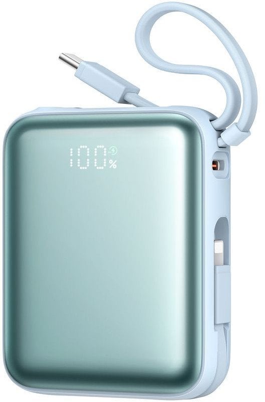 Powerbank Joyroom JR-PBF27 22,5W 10000mAh z dwoma wbudowanymi kablami - niebieski