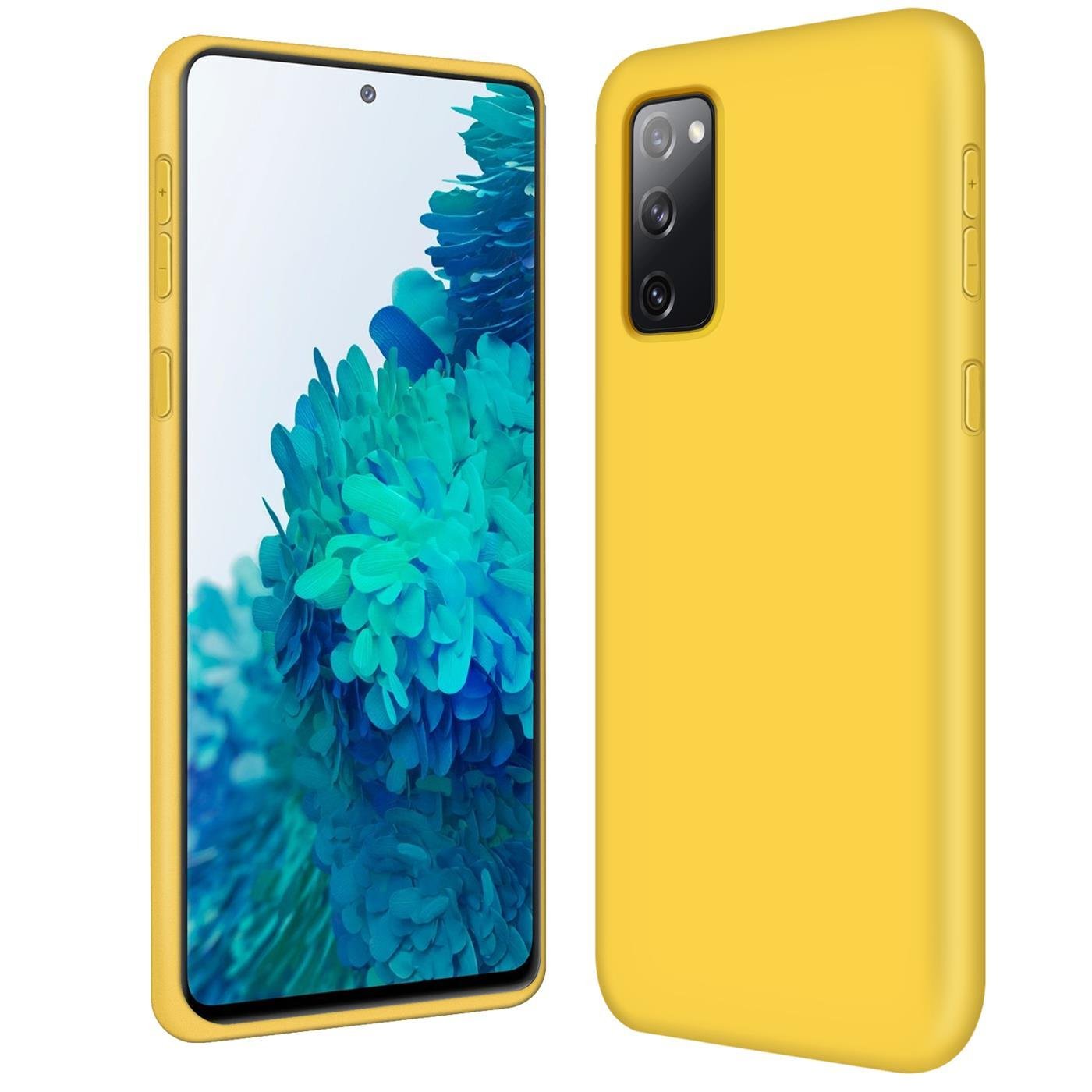 Etui na telefon komórkowy Samsung Galaxy S20 FE silikonowo-żelowe etui na telefon komórkowy, żółte
