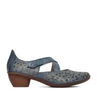 Półbuty damskie - Półbuty Rieker 43773-12 Granatowy - miniaturka - grafika 1