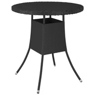 Stoły ogrodowe - vidaXL Lumarko Stół ogrodowy, czarny, 70x70x73 cm, rattan PE! 310465 - miniaturka - grafika 1