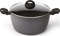 Garnki - Florina Garnek aluminiowy Florina Lava Stone szary 28 cm 7 l - miniaturka - grafika 1