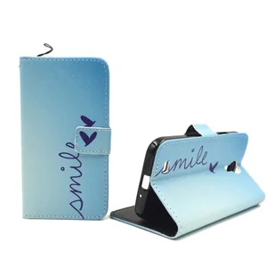 Etui na telefon komórkowy Samsung Galaxy S4 z napisem Smile Blue - Etui i futerały do telefonów - miniaturka - grafika 1