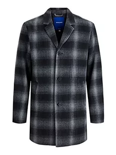 Jack & Jones Jortoby Check Coat Blk Kamizelka Mężczyźni, Czarny/Detail:CHECK, L - Kamizelki męskie - miniaturka - grafika 1