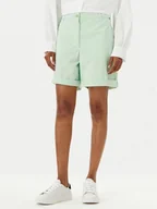 Spodnie sportowe damskie - Tommy Hilfiger Szorty materiałowe WW0WW42457 Zielony Regular Fit - miniaturka - grafika 1