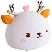 Lampy stojące - Silikonowa lampka nocna dla dziecka jelonek W6-M22 - miniaturka - grafika 1