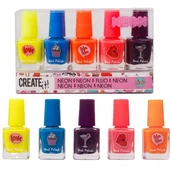 Zabawy w naśladowanie dorosłych - lakier do paznokci neon 5 szt. create it! - miniaturka - grafika 1