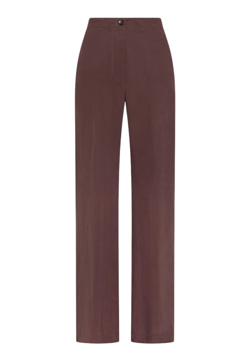 PANTALONE damskie Seventy in jedwab lavata