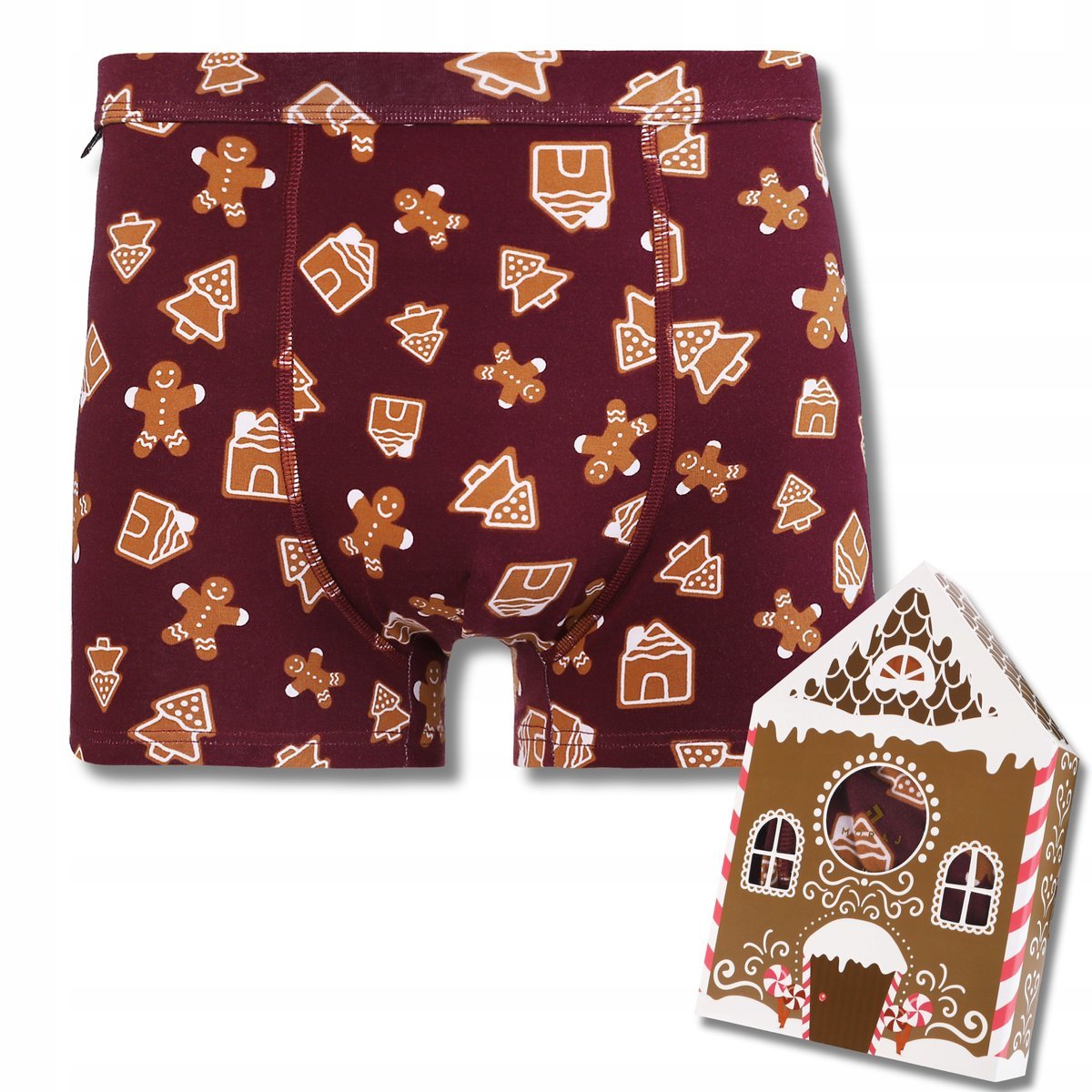 ŚWIĄTECZNE BAWEŁNIANE BOKSERKI MĘSKIE PIĘKNIE ZAPAKOWANE PREZENT MORAJ L