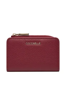Coccinelle Mały Portfel Damski MW5 Metallic Soft E2 MW5 17 01 01 Bordowy - Portfele - miniaturka - grafika 1
