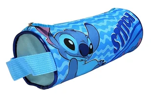 Niebieski piórnik tuba z uchwytem Disney Stitch 22 x 8 cm - Piórniki - miniaturka - grafika 1