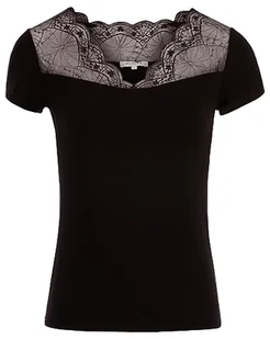 Morgan T-shirt damski, czarny (Noir Noir), XS - Koszulki i topy damskie - miniaturka - grafika 1