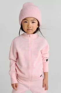 Czapki dla dzieci - Reima czapka z domieszką wełny dziecięca Pilvinen kolor różowy - grafika 1