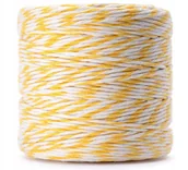Artykuły masarskie - Nici wędliniarskie / przędza kolor biało-żółty 500g - miniaturka - grafika 1