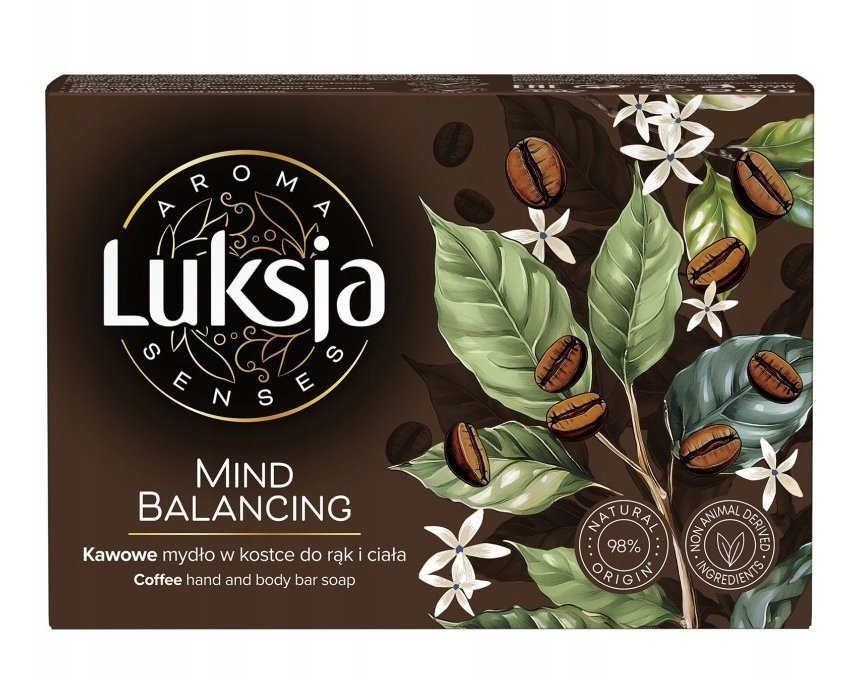 Luksja Aroma 90G Mydło W Kostce Do Mycia Rąk I Ciała Mind Balancing Kawowe