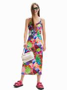 Sukienki - Desigual Sukienka letnia Tulipa 23SWVK08 Kolorowy Slim Fit - miniaturka - grafika 1