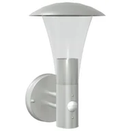 Lampy ogrodowe - vidaXL Kinkiet zewnętrzny z czujnikiem ruchu, srebrny, stal nierdzewna - miniaturka - grafika 1