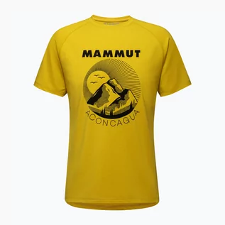 Koszulki sportowe męskie - Mountain MAMMUT Koszulka turystyczna MAMMUT żółta - grafika 1