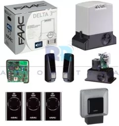 FAAC Zestaw DELTA 3 741 230V do bram przesuwnych do 900 kg + Lampa XLED - Zestawy do bram - miniaturka - grafika 1