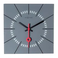 Zegary - Nextime Zegar ścienny Stazione, szary - miniaturka - grafika 1