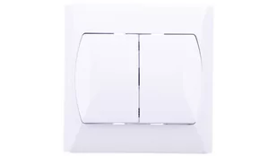 Ospel Łącznik schodowy + jednobiegunowy Akcent BIAŁY ŁP-9A/00 - Wyłączniki światła i elektryczne - miniaturka - grafika 1