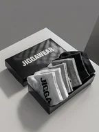 Skarpetki męskie - Zestaw 6 Par Niskich Skarpet Czarny / Biały / Szary Jigga Wear Classic Name uni - miniaturka - grafika 1