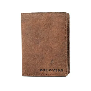 Męski brązowy portfel slimwallet ORLOVSKY W01 - Portfele - miniaturka - grafika 1