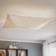 Lampy sufitowe - FLOS Lampa sufitowa designerska ARIETTE, możliwość ściemniania, biały / opal, salon / jadalnia, tkanina / materiał / jedwab, design - miniaturka - grafika 1