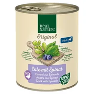 Mokra karma dla psów - REAL NATURE Superfood Adult Kaczka ze szpinakiem 12x800 g - miniaturka - grafika 1