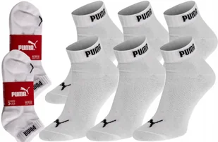 Puma Stopki Quarter 39-42 Białe 6 Par - Skarpetki męskie - miniaturka - grafika 1