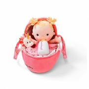 Lalki dla dziewczynek - LILLIPUTIENS Baby Louise - Lalka szmacianka w nosidełku L86741 - miniaturka - grafika 1