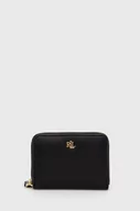 Portfele - Lauren Ralph Lauren portfel skórzany damski kolor czarny - miniaturka - grafika 1