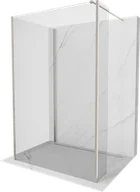 Ścianki i drzwi prysznicowe - Mexen Kioto ścianka prysznicowa Walk-in 135 x 110 x 30 cm, transparent, nikiel szczotkowany - 800-135-110-221-97-00-030 - miniaturka - grafika 1