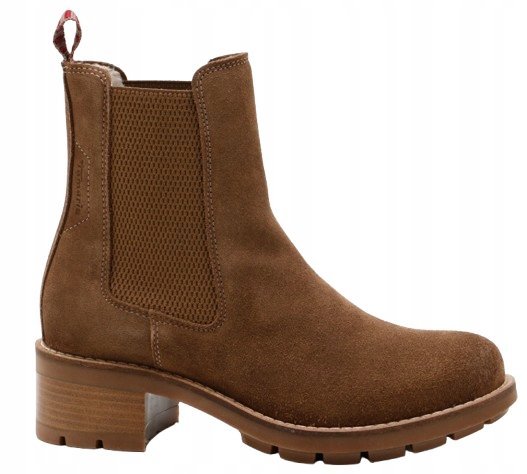 TAMARIS BOTKI BRĄZOWE WSUWANE SKÓRZANE 39 JŁA