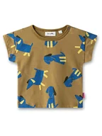 Kaftaniki dla niemowląt - Sanetta Kidswear Koszulka w kolorze khaki - miniaturka - grafika 1