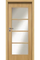 Drzwi wewnętrzne - Pol-Skone Dzwi Wewnętrzne Z Szybą Inter-Amber As4 Dąb Miodowy - miniaturka - grafika 1