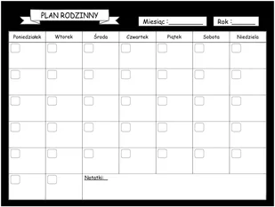 Kalendarze na lodówkę Tablica magnetyczna Duże Planery miesięczne tygodniowe XXL - Planery - miniaturka - grafika 1