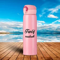 Kubki termiczne - Termos / kubek termiczny 500 ml z Twoim nadrukiem - różowy - miniaturka - grafika 1
