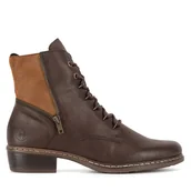 Botki damskie - Botki Rieker Y0800-24 Brązowy - miniaturka - grafika 1