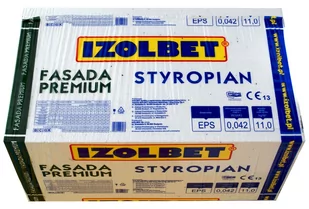 Styropian Izolbet Fasada Premium 3 cm EPS 0,042 W/(mK) 10 m2 - Styropian - miniaturka - grafika 1
