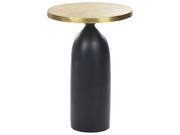 Ławy i stoliki kawowe - Stolik pomocniczy metalowy czarno-złoty TEKAPO - miniaturka - grafika 1