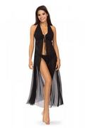 Sukienki - Lorin L6035/V1 Czarna sukienka plażowa - miniaturka - grafika 1