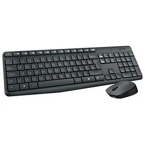 Zestaw bezprzewodowej klawiatury i myszy Logitech MK235 dla systemu Windows, układ hiszpański QWERTY – szary - Zestawy myszka + klawiatura - miniaturka - grafika 1
