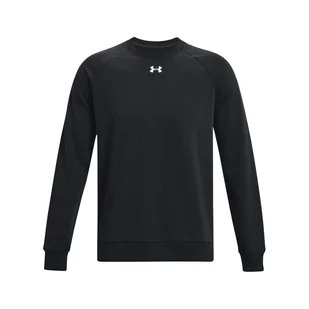Bluza męska UNDER ARMOUR Sportowa Rival Fleece Crew Czarna - Bluzy męskie - miniaturka - grafika 1